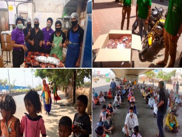 Meals being served daily to the poor and needy in Mumbai and Pune by Caring Indians.