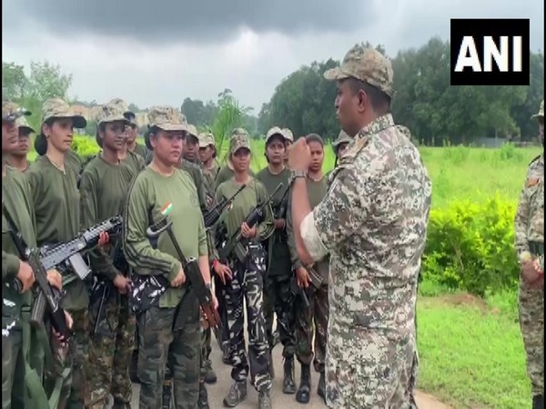 Visual of woman commandos in Chhattisgarh (Photo/ANI)