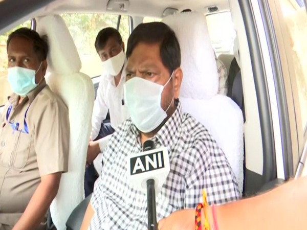 Union Minster Ramdas Athawale speaking to ANI on Thursday. (ANI)