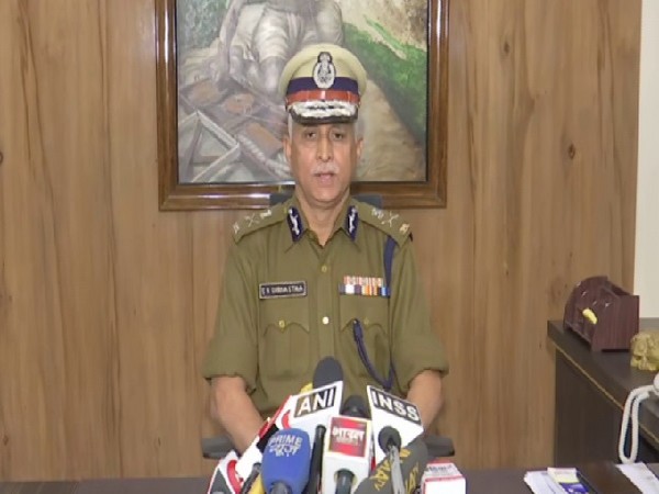 New Delhi Police Commissioner SN Shrivastava speaking to media on Saturday. Photo/ANI