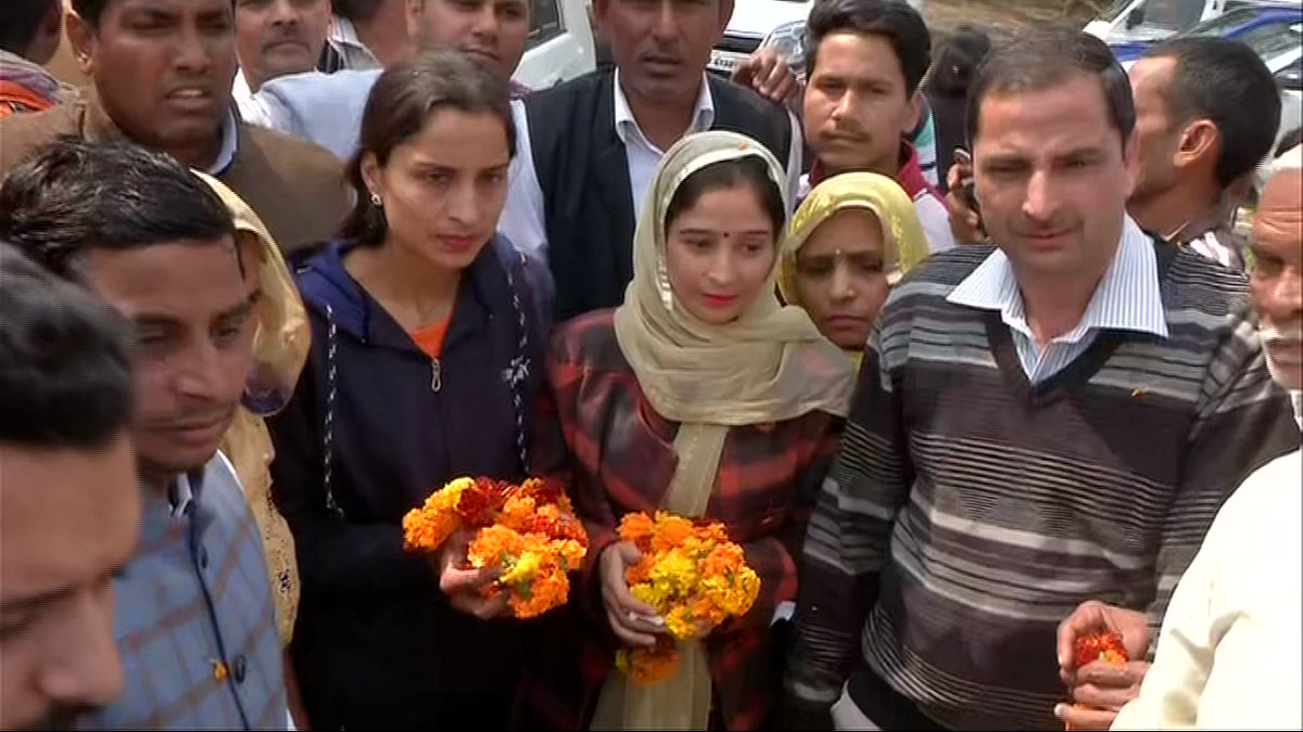 Sneha and Suman in Hapur