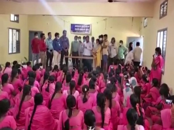 A view of ASHA workers meet organised by BJP MLA MP Renukacharya.