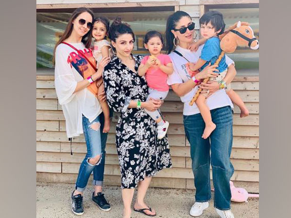 Prianka Singh with daughter Kainaat, Soha Ali Khan with daughetr Inaaya and Kareena Kapoor Khan with son Taimur (Image courtesy: Instagram)