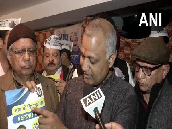 AAP MLA Somnath Bharti speaking to ANI in New Delhi on Tuesday.