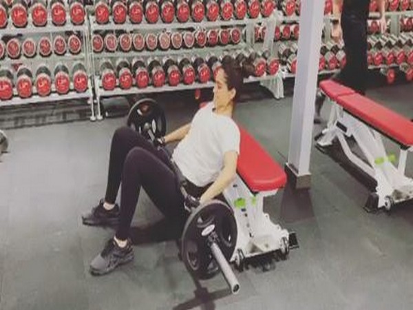 The 34-year-old was pounding out reps over reps on the barbell hip thrust exercise (Picture Courtesy: Instagram)