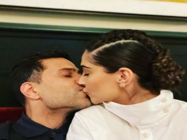 Actor Sonam Kapoor with husband Anand Ahuja