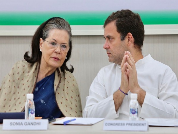 Congress President Rahul Gandhi interacts with Sonia Gandhi. (File Image)