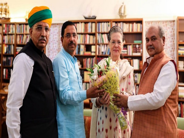 Union Minister Prahlad Joshi, MoS Arjun Ram Meghwal and Minister of Agriculture and Farmers Welfare Narendra Singh Tomar, met UPA Chairperson Sonia Gandhi at her residence in Delhi on Friday