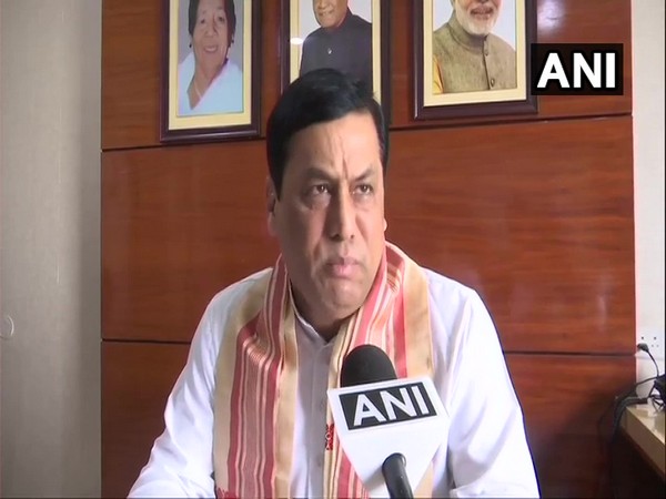 Assam Chief Minister Sarbananda Sonowal speaking to ANI on Thursday. Photo/ANI