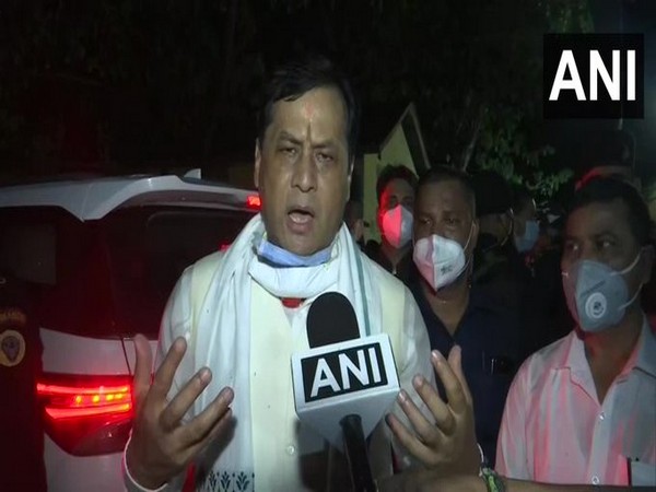 Assam Chief Minister Sarbananda Sonowal speaking to ANI on Monday. Photo/ANI