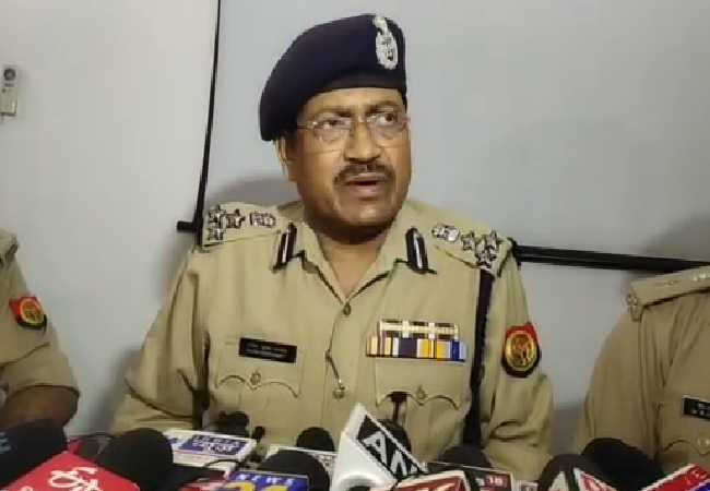 DIG Barelilly Range Rajesh Pandey speaking to media in Bareilly on Friday.