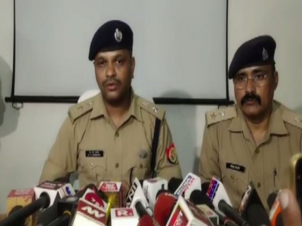 Shahjahanpur SP S Chanappa speaking to reporters on Tuesday. Photo/ANI
