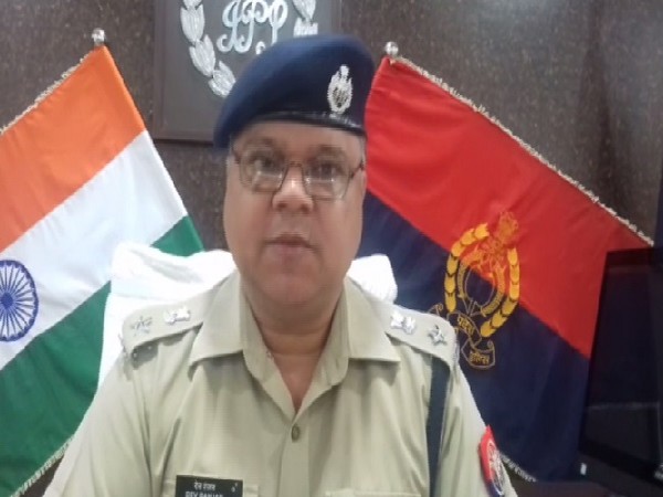 SP Balrampur Dev Ranjan Verma speaking to ANI on Monday. 