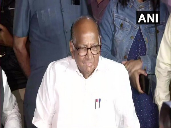NCP chief Sharad Pawar speaking to reporters in New Delhi on Monday.