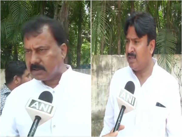 SP MLA Rajesh Shukla and BSP MLA Sanjeev Kushwaha speaking to ANI in Bhopal on Thursday.