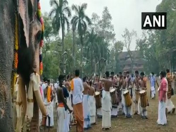 Thrissur Pooram festival being celebrated in Kerala. (Photo/ANI)