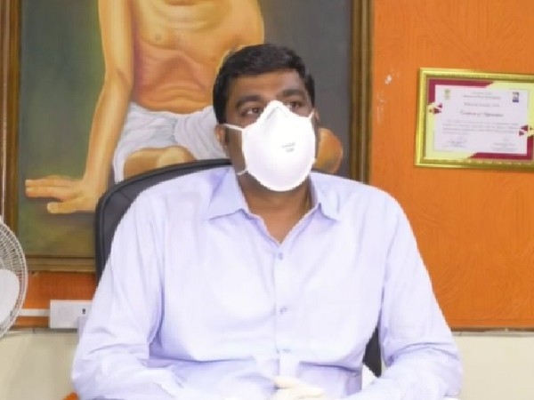 Srikakulam district collector J Nivas speaking to media on Saturday. 