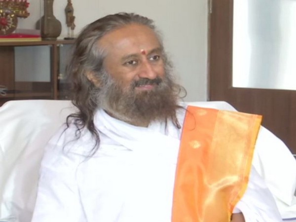 Sri Sri Ravi Shankar talking to ANI in Bengaluru on Saturday 