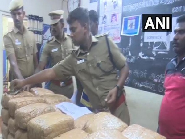 80 kg cannabis (ganja) was seized from a vehicle in Rameswaram here on Wednesday.