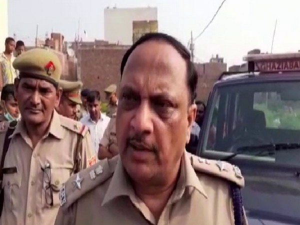 Sudhir Kumar Singh, SSP of Ghaziabad, while talking to ANI. Photo/ANI