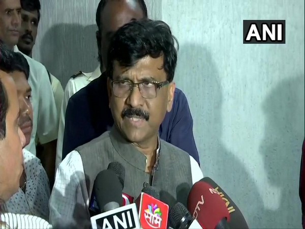Sanjay Raut speaking to reporters in Mumbai on Wednesday. 