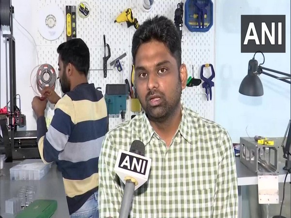 Abhay Egoor, Co-founder of Dhruva Space, one of the winners of National Startup Awards speaking to ANI in Hyderabad on Wednesday. (Photo/ANI)