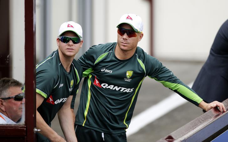 Australian cricketers Steve Smith and David Warner