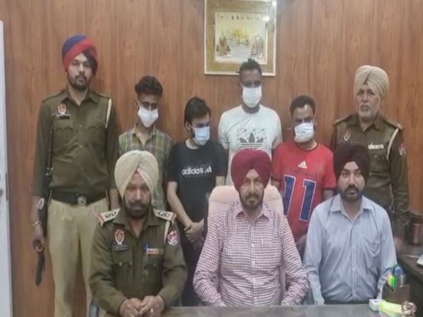 Special Task Force Ludhiana with four accused(ANI)