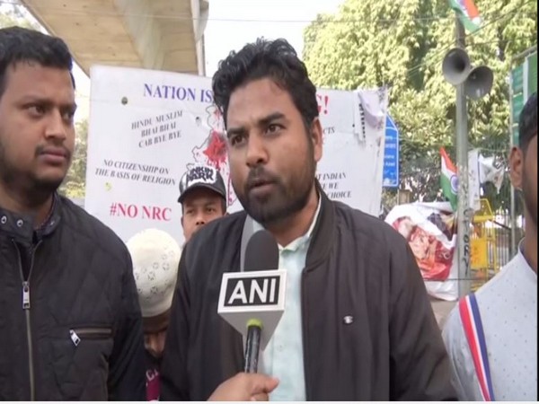 Juber Ahmad, JMI student speaking to ANI in New Delhi on Monday. Photo/ANI
