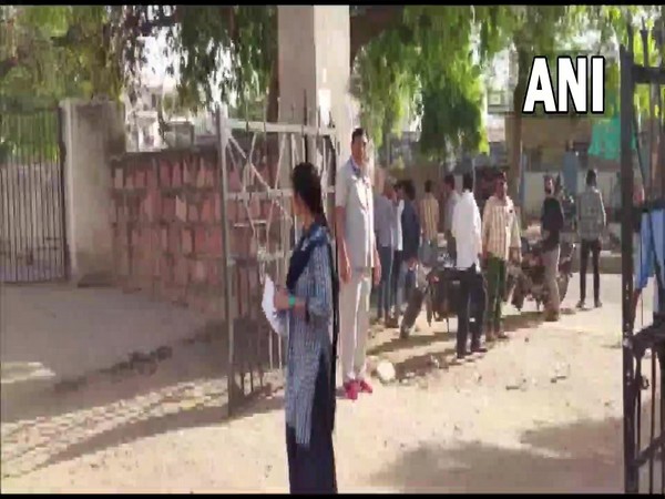 Visual of a student at the examination centre (Photo/ANI) 