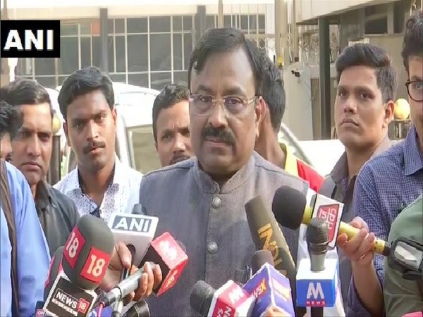 BJP leader Sudhir Mungantiwar speaking to media on Monday.