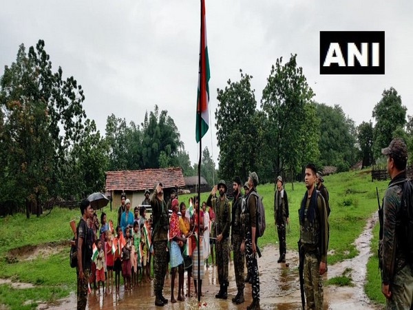 CoBRA and CRPF celebrated Independence Day at Kasalpad village in Sukma in Chhattisgarh 