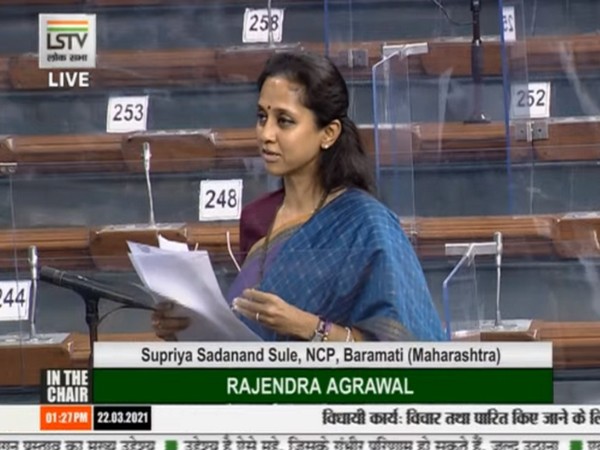NCP MP Supriya Sule in Lok Sabha. 