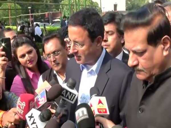 Congress leader Randeep Singh Surjewala addressing media persons in New Delhi on Sunday 