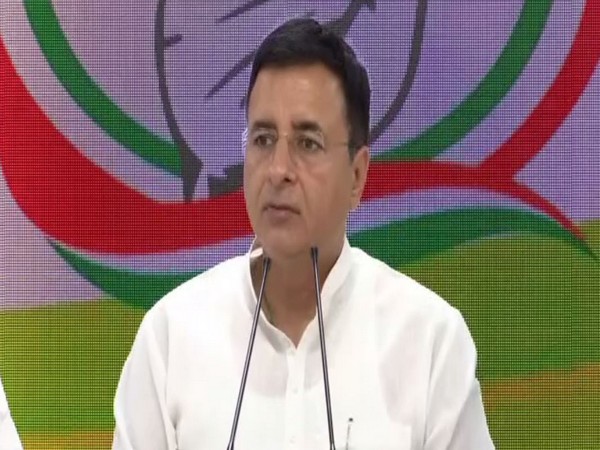 Congress spokesperson Randeep Singh Surjewala addressing a press conference in New Delhi on Saturday. Photo/ANI