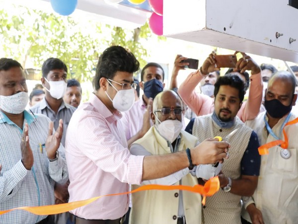 Tejasvi Surya launches the mobile Common Service Centres in Bengaluru on Saturday. (Photo/ANI)