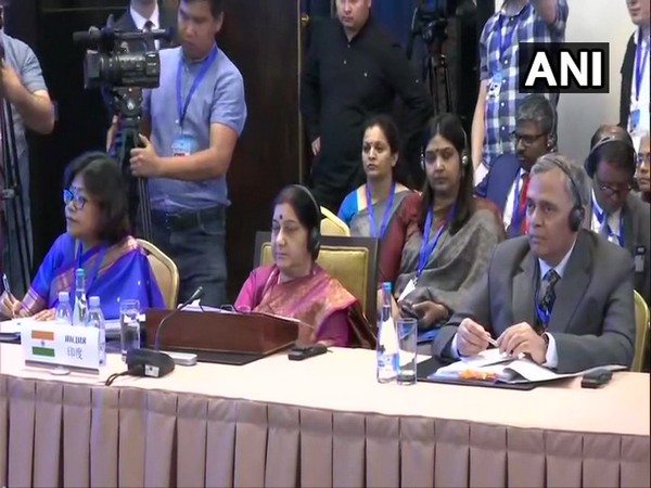 External Affairs Minister, Sushma Swaraj at the meeting of Council of Foreign Ministers (CFM) of Shanghai Cooperation Organisation in Bishkek, Kyrgyzstan.