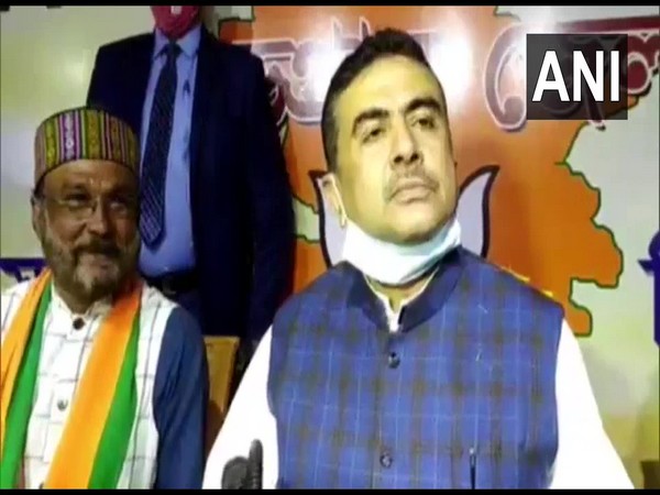 BJP leader Suvendu Adhikari addressing a press conference in Jhargram district in West Bengal. (Photo/ANI)