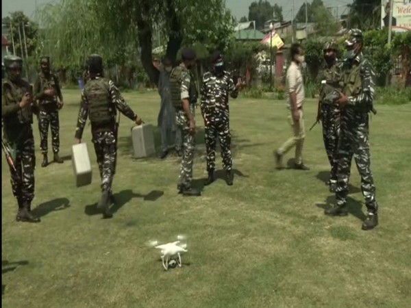  Police, security forces conduct drone surveillance drill. (Photo/ ANI)