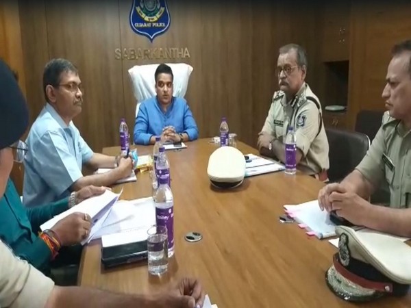 High-level meeting held at Sabarkantha SP Office (Photo/ANI)