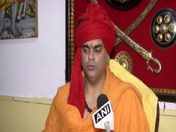 Swami Chakrapani of Hindu Maha Sabha speaking to ANI in New Delhi on Friday. Photo/ANI