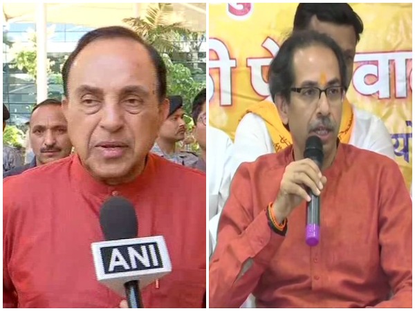 BJP MP Subramanian Swamy (L); Shiv Sena Chief Uddhav Thackeray (R)