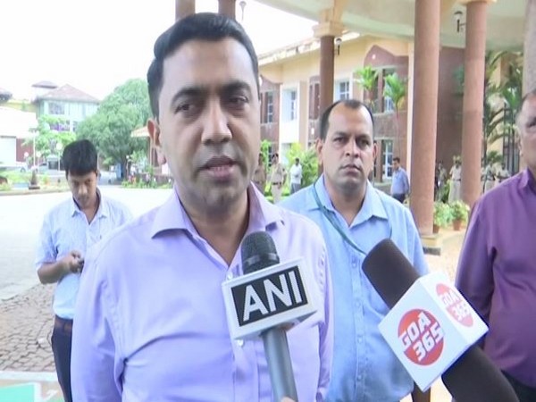 Goa Chief Minister Pramod Sawant while talking to ANI on Tuesday. Photo/ANI
