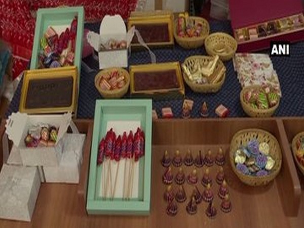 Cracker-shaped chocolates being sold in Bengaluru. (Photo ANI)