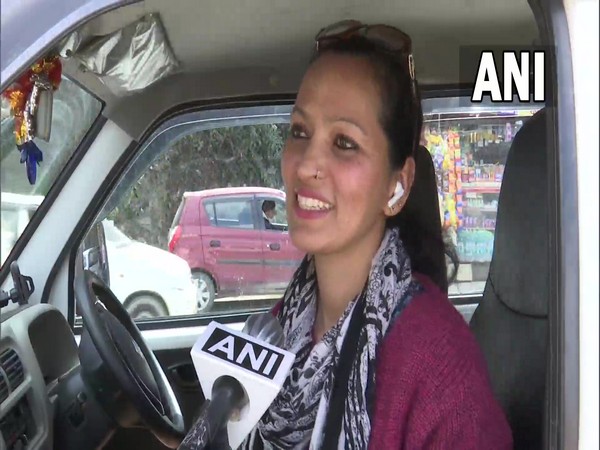 A female driver from Himachal Pradesh's Shimla (Photo/ANI)