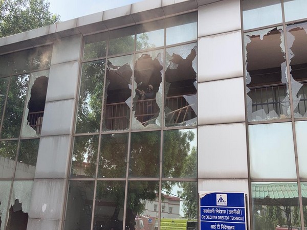 Visual of the incident at IT building of Safdarjung Airport (Photo/ANI)