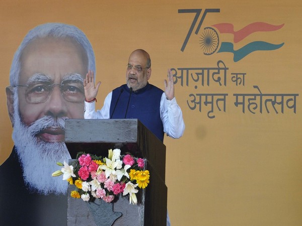 Union Minister Amit Shah at an event in Chandigarh (Photo/ANI)