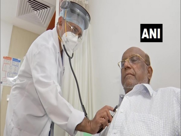 Syed Ishaque during a medical check-up at Private hospital in Hyderabad on Friday. (Photo/ANI)