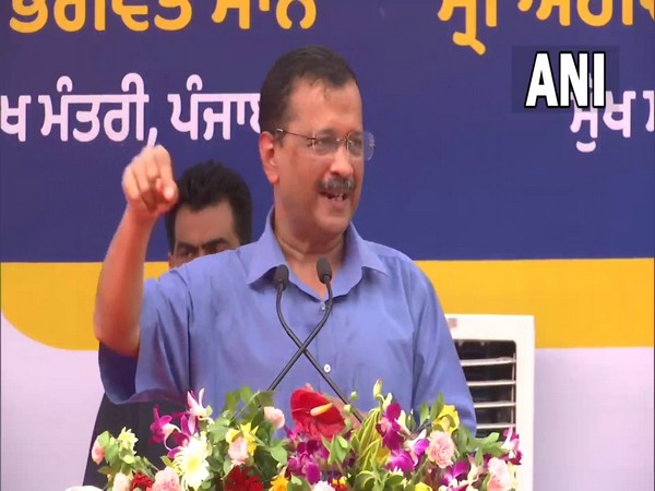 AAP national convener Arvind Kejriwal in Jalandhar. (ANI/photo)