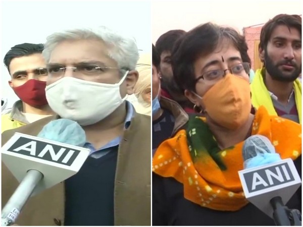 Delhi Minister Kailash Gehlot (Left) and AAP leader Atishi. (Photo/ANI)